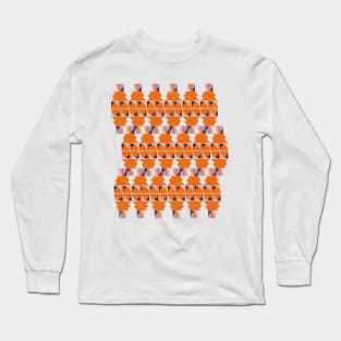 Seamless Repeat Random Shapes Pattern Long Sleeve T-Shirt